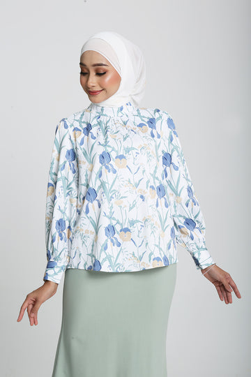 The Botani Floral Blouse in White